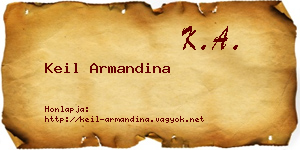 Keil Armandina névjegykártya